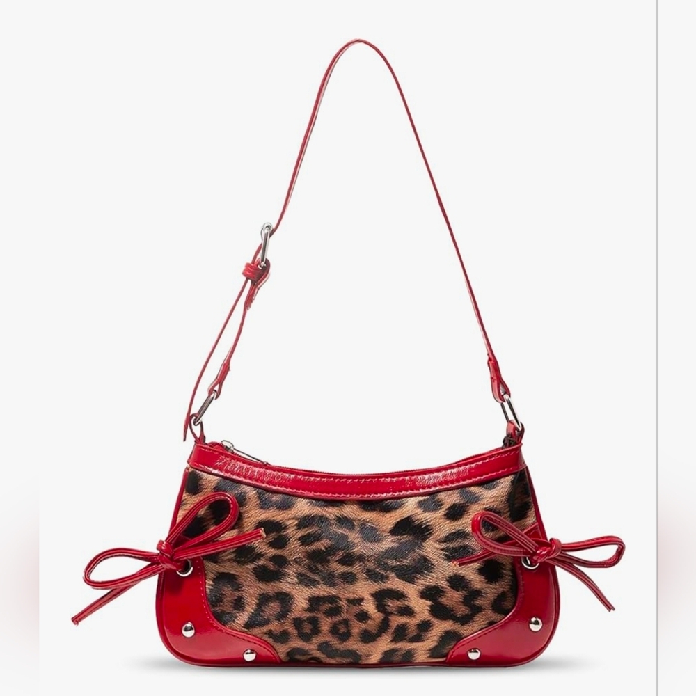 Leopard Print Red‎ Shoulder Bag